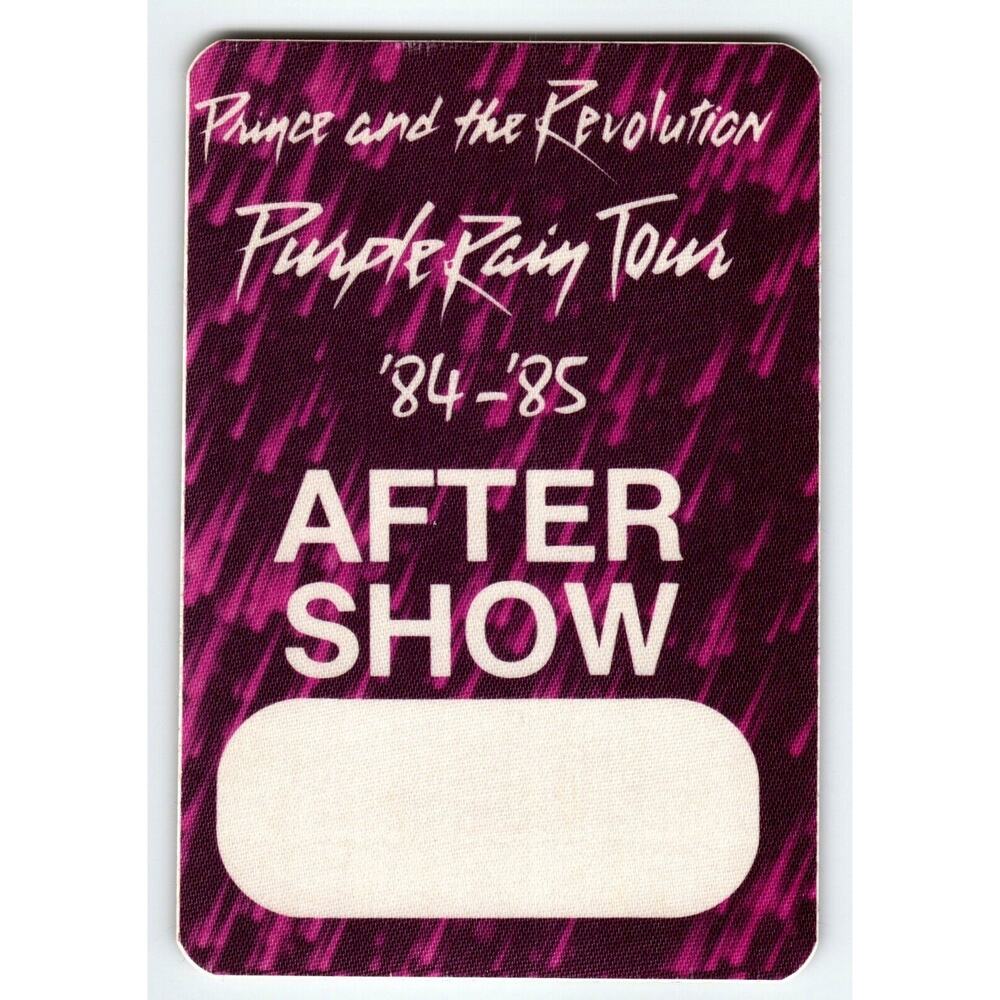 Prince And The Revolution Purple Rain After Show 1984-1985 Tour Backstage Pass